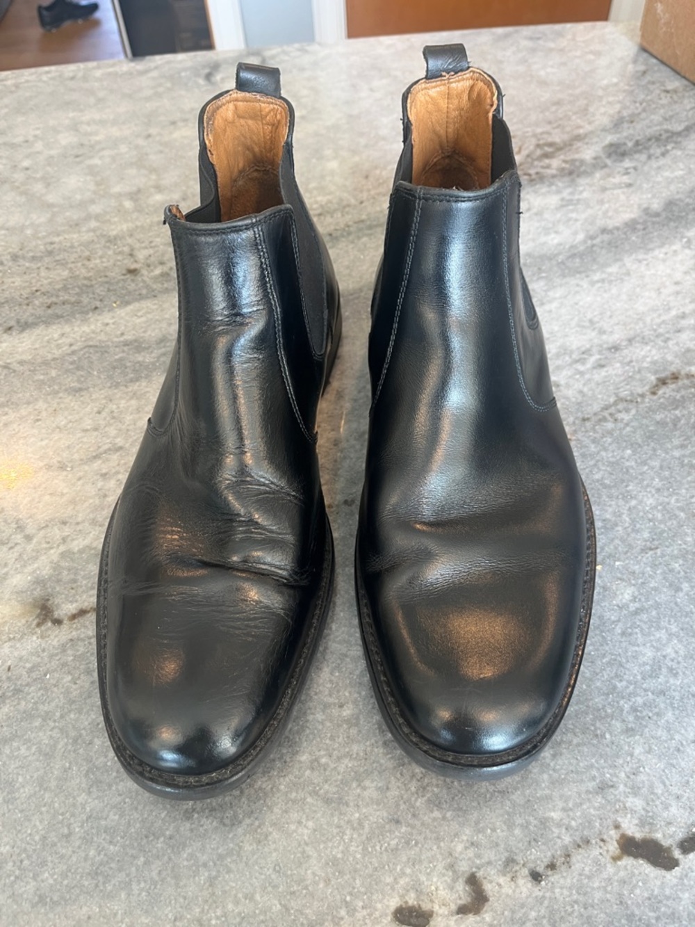 Johnson & Murphy Classic Black Leather Chelsea Boots - Men's 11M - Picture 2 of 9